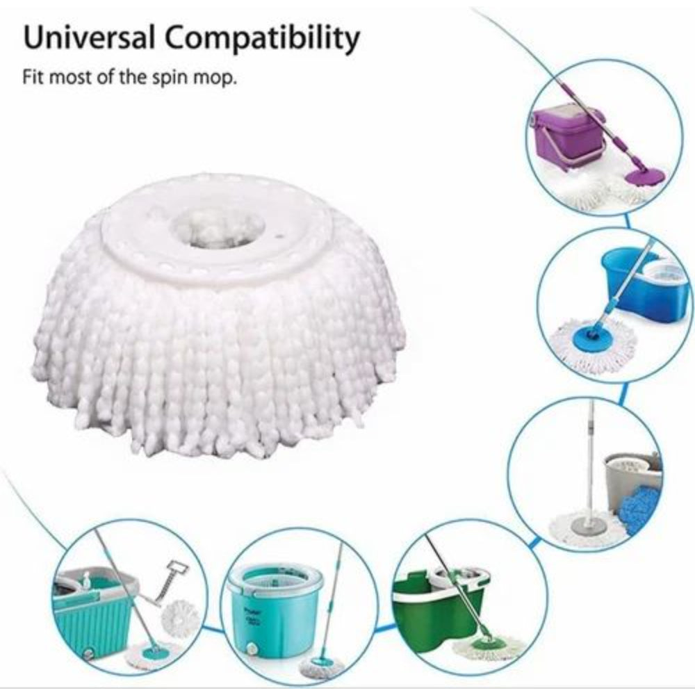 5 PCS Universal Microfiber Spin Mop Refill Head – Fits Most Standard Mop Systems