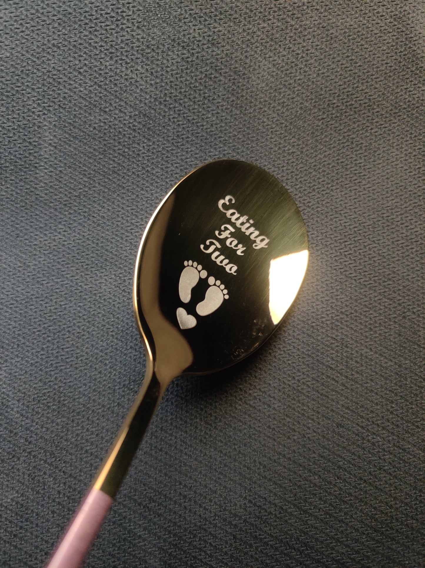 Engraved Stainless Steel Spoon – “Eating for Two” Korean Style Pregnancy Gift